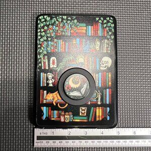 PopSockets MagSafe-Compatible Kindle Case With Library Bookshelf Design & Moon G